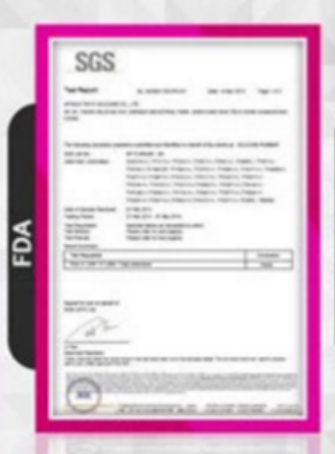 FDA LFGB SGS ROHS认证